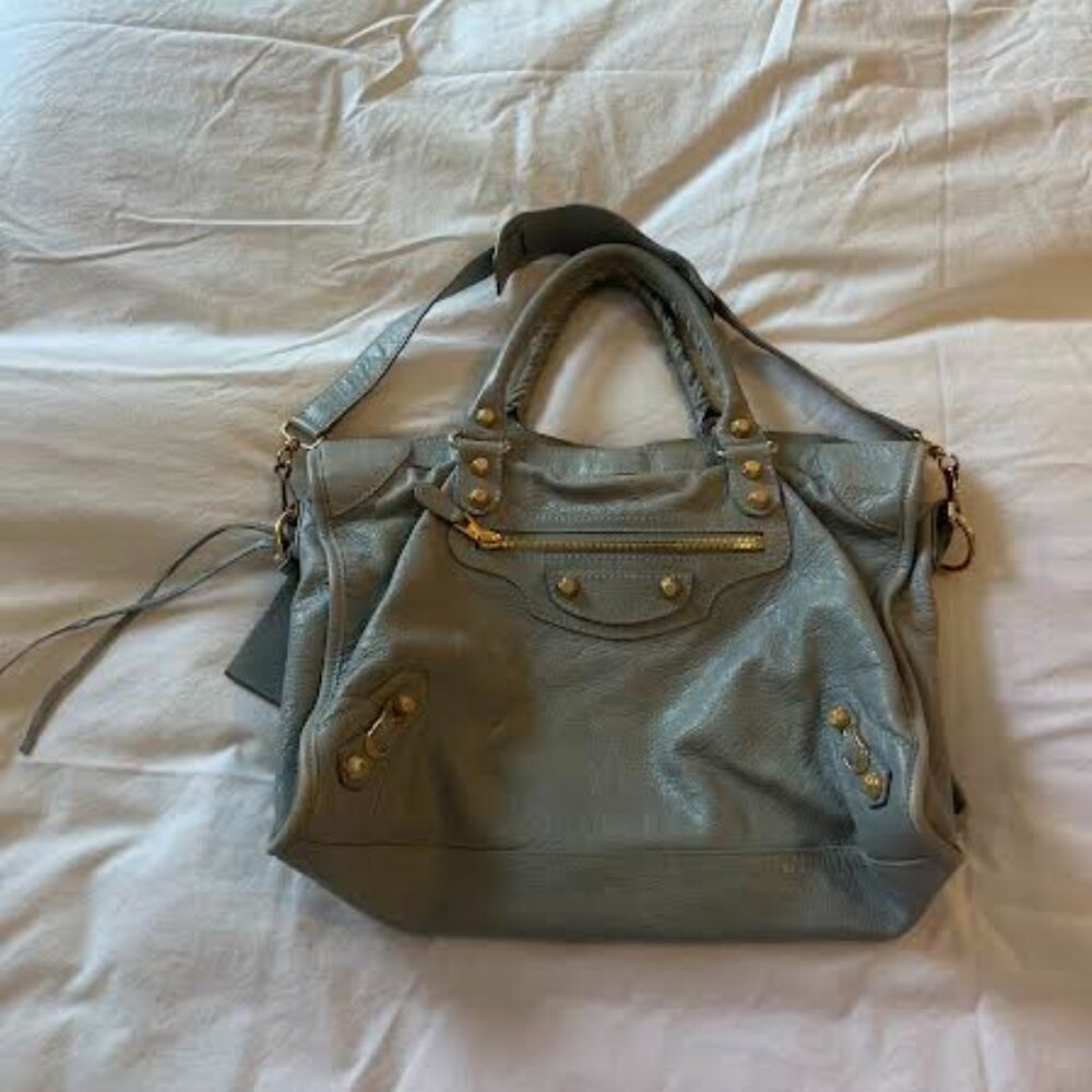 Balenciaga Le City Medium Leather Top Handle Bag